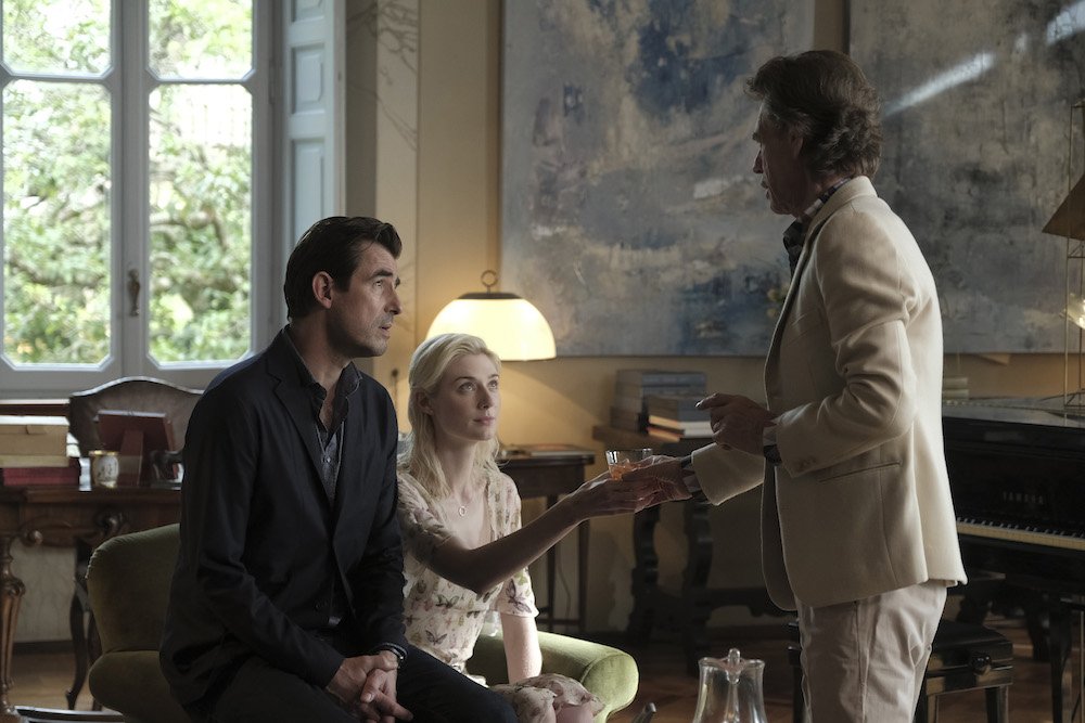 Claes Bang, Elizabeth Debicki, and Mick Jagger