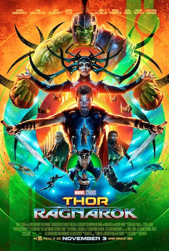Colorful poster for Thor: Ragnarok